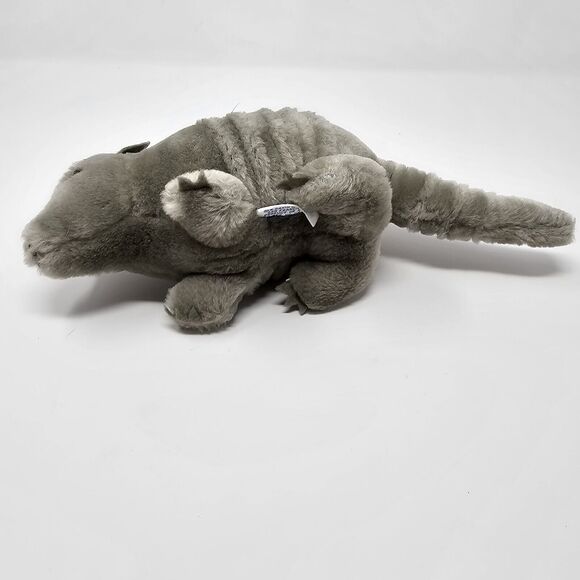 ARMADILLO Plush 1980 Dakin Gray Realistic Toy Stuffed Animal 12" long Vtg - Picture 6 of 11